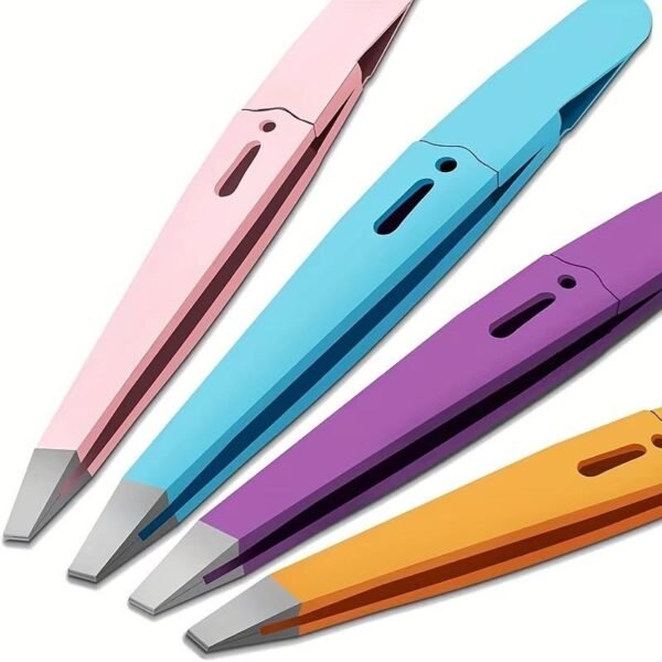 Eyebrow Tweezer Colorful Hair Beauty Fine Hairs Puller Stainless Steel